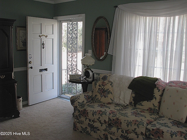 view of carpeted living room