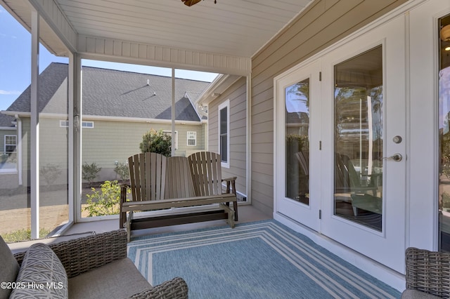 view of sunroom / solarium