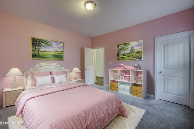 bedroom with carpet floors