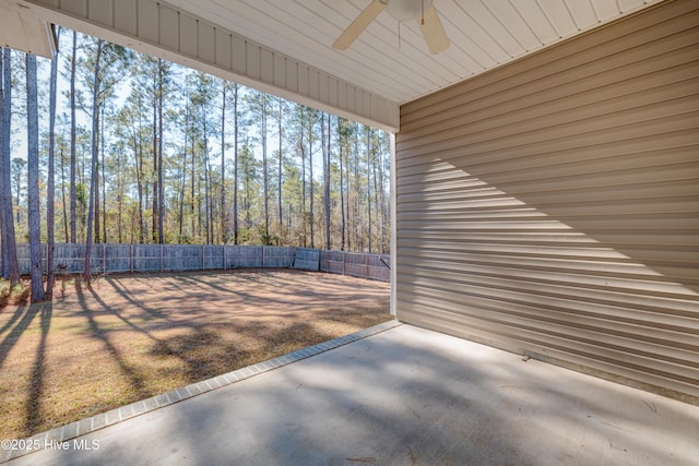 view of patio / terrace with ceiling fan