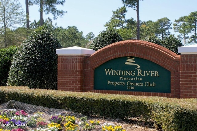 view of community sign