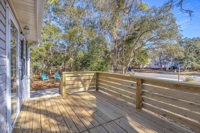 view of wooden deck