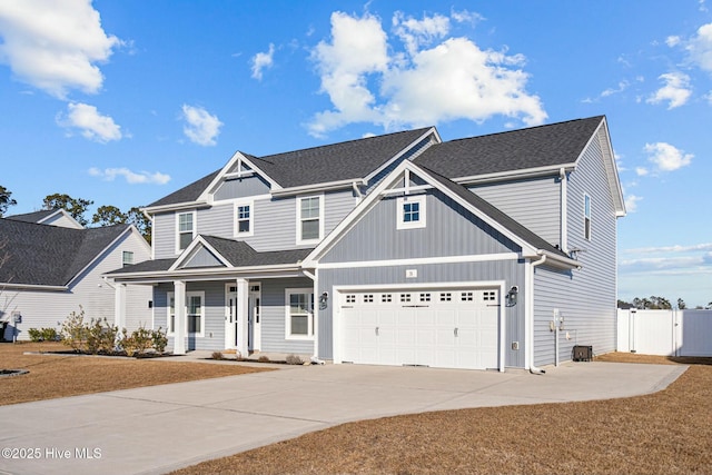 craftsman-style house featuring a garage