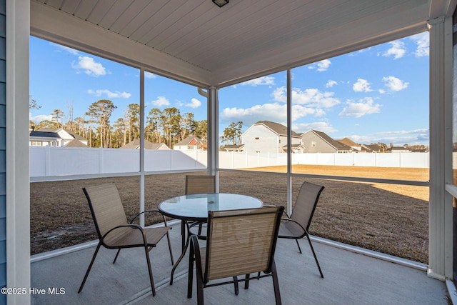 sunroom with a wealth of natural light