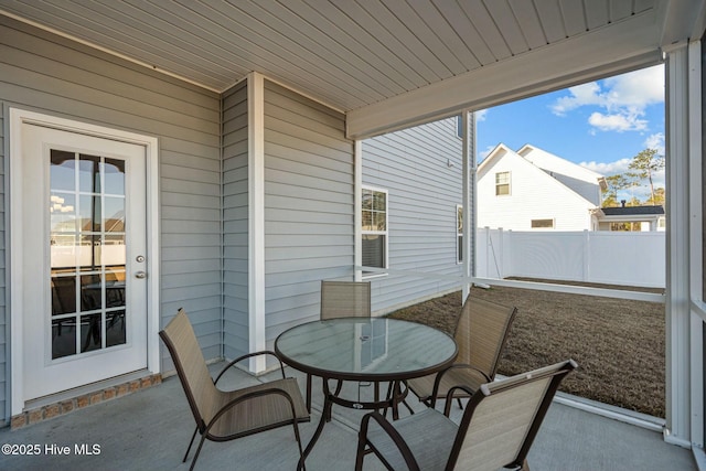 view of sunroom / solarium