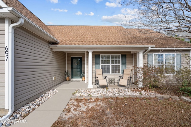 property entrance with a porch