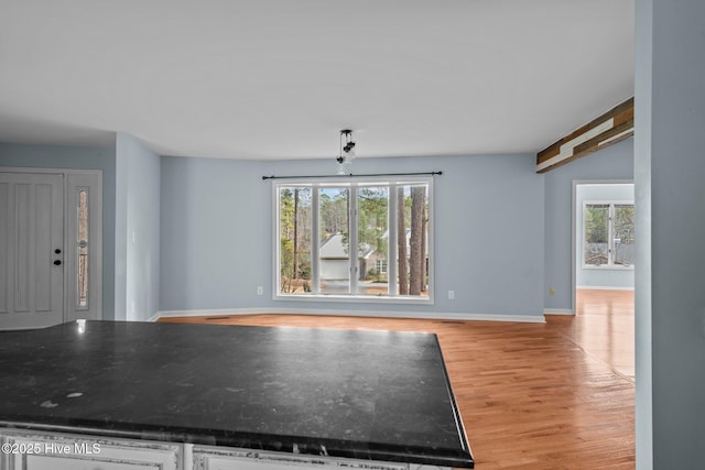 interior space featuring wood-type flooring