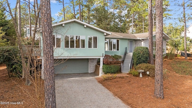 view of front of home featuring a garage