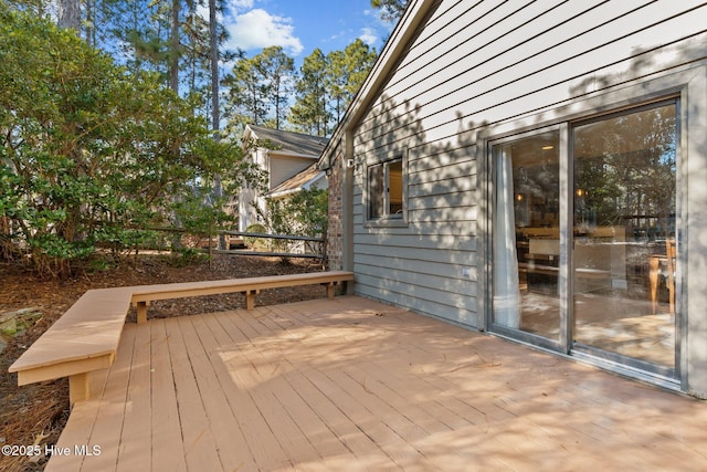 view of wooden terrace