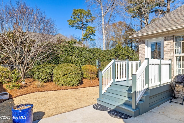 exterior space with a deck