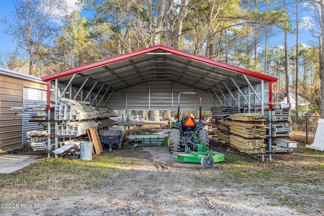 view of outdoor structure with a carport