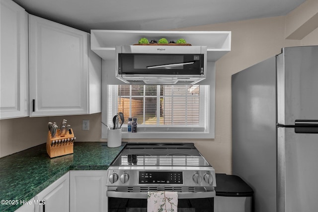 kitchen featuring white cabinets and stainless steel appliances