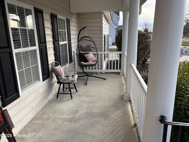 balcony with covered porch