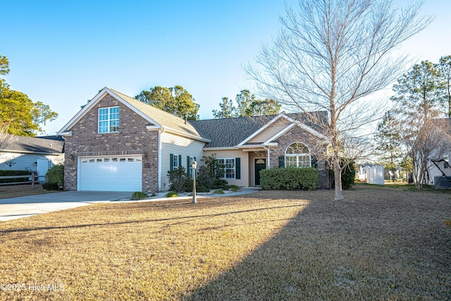 view of property with a garage