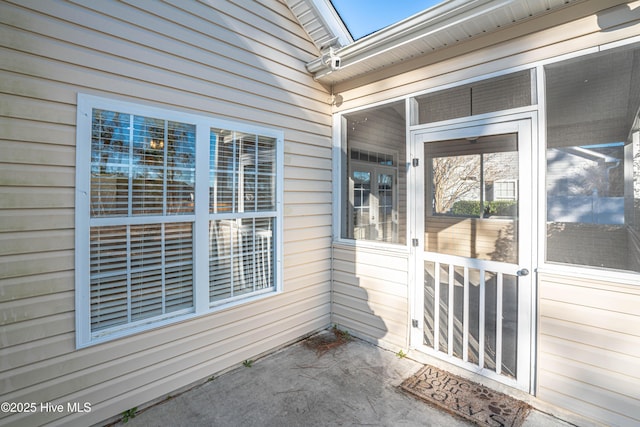 view of doorway to property