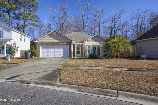 view of front facade with a garage