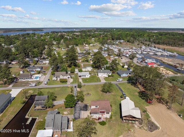 530 E St, Belhaven, NC 27810 - drone / aerial view with a water view