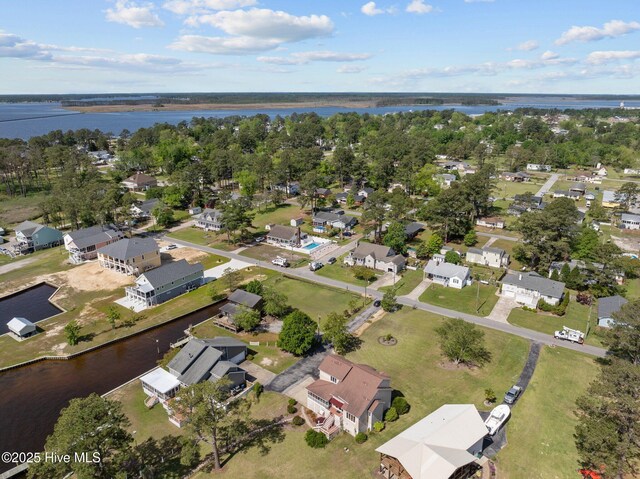 530 E St, Belhaven, NC 27810 - drone / aerial view featuring a water view and a residential view