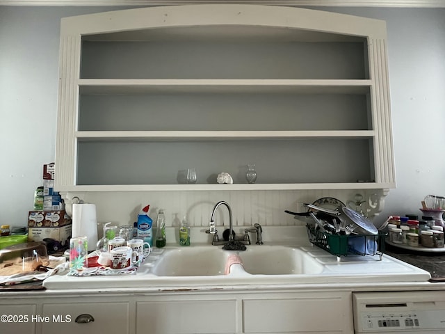 bar with sink and dishwasher