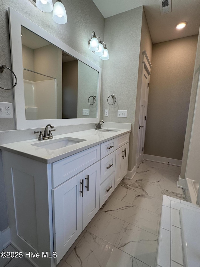 bathroom with vanity