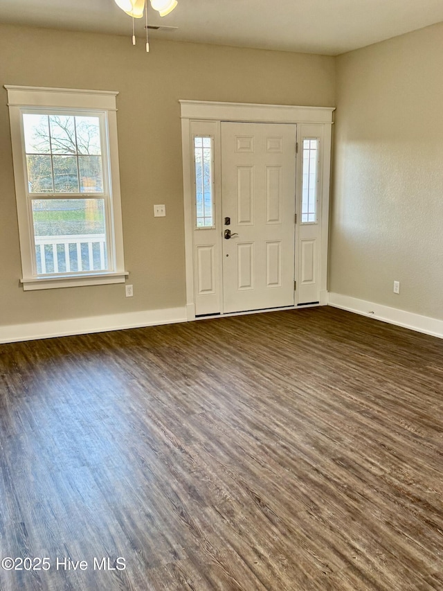 entryway featuring dark hardwood / wood-style floors