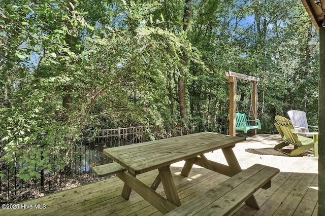 view of wooden deck