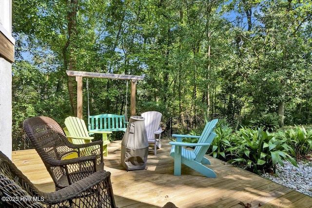 view of wooden deck