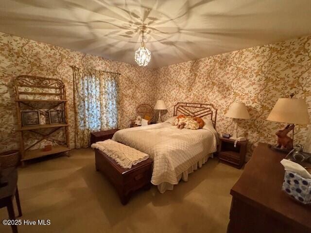 view of carpeted bedroom