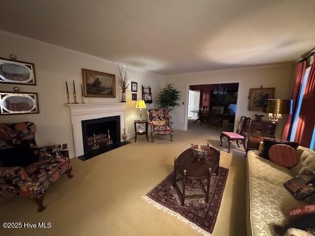 view of carpeted living room