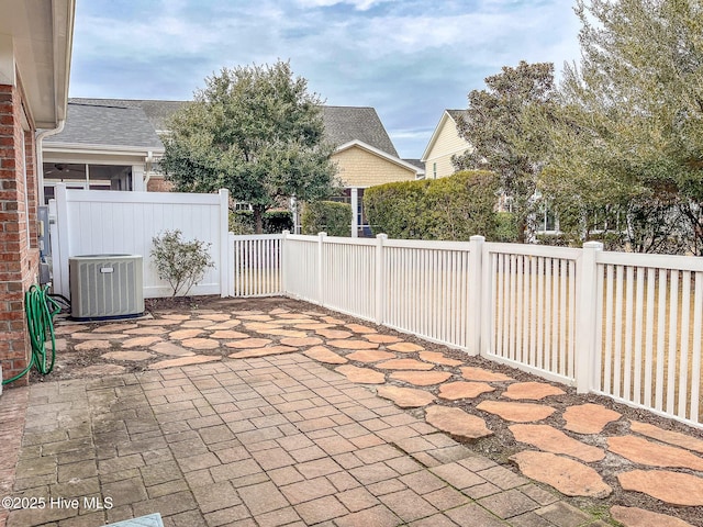 view of patio / terrace featuring cooling unit