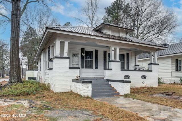 bungalow-style house featuring a porch