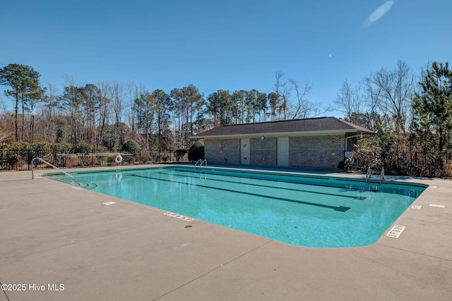 view of pool with a patio