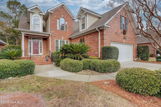 view of property with a garage