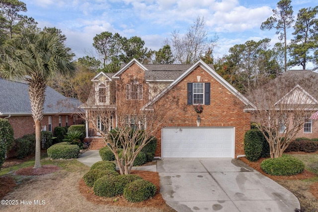 view of property featuring a garage