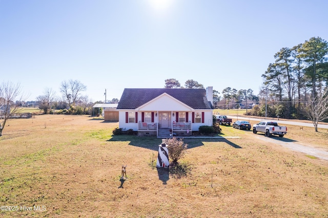 view of front facade featuring a porch