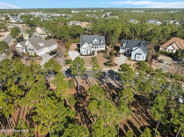 bird's eye view featuring a residential view