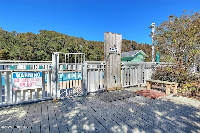 view of wooden terrace