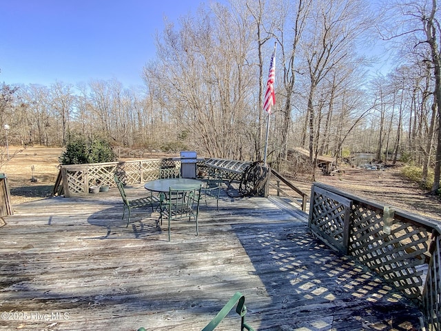 view of wooden terrace