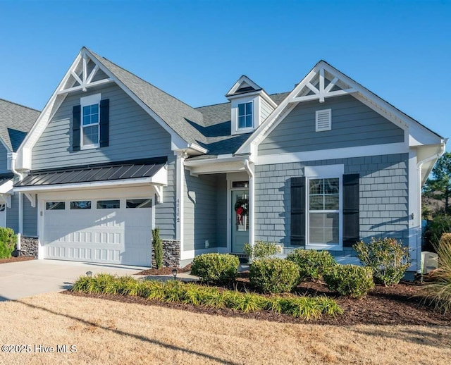 view of front of house featuring a garage