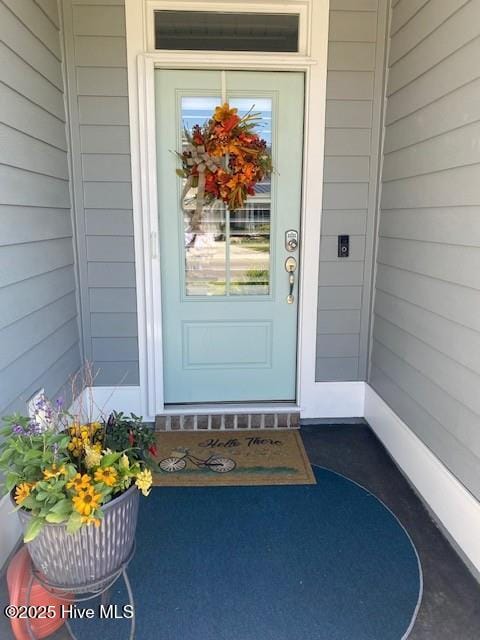 view of doorway to property