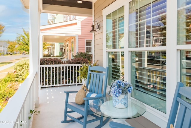 balcony with covered porch