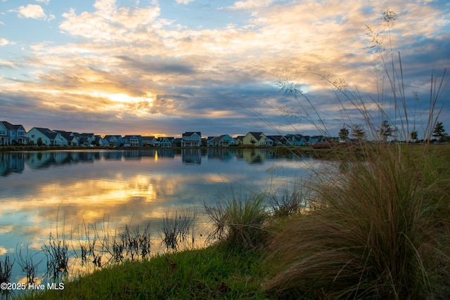 property view of water featuring a residential view