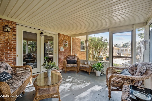 view of sunroom