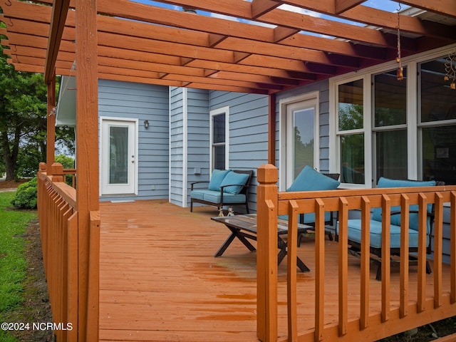 view of wooden terrace