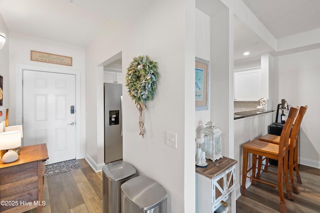 entryway featuring hardwood / wood-style floors