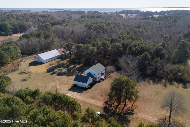 bird's eye view featuring a rural view