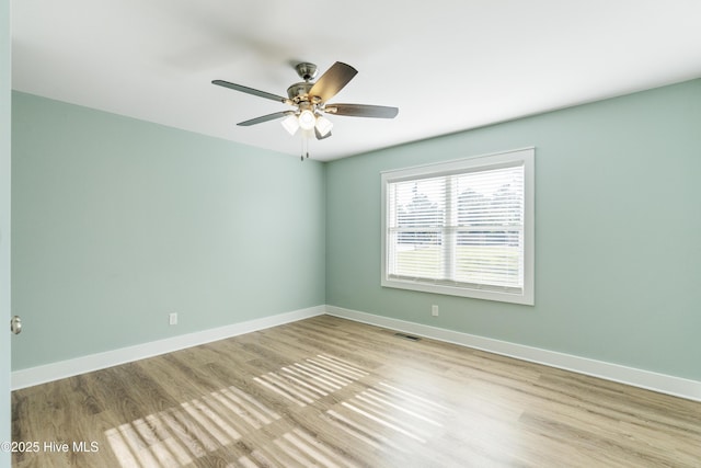 unfurnished room featuring ceiling fan