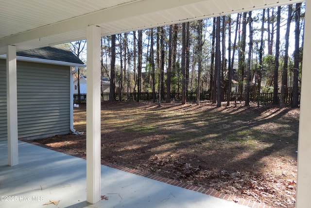 view of yard with a patio