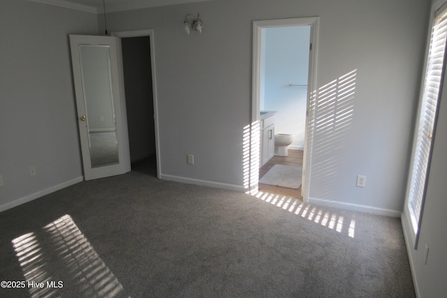 view of carpeted spare room