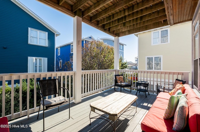 view of wooden deck